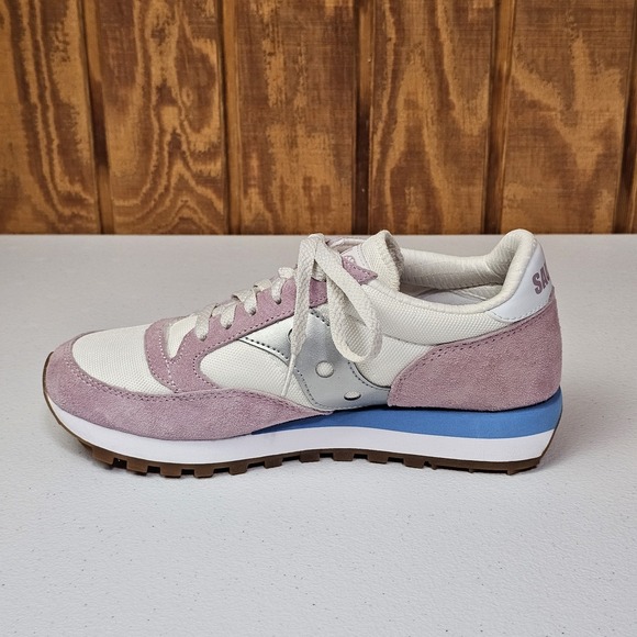 Saucony Jazz 81 Womens Sz 7.5 Pink White Running Shoes Sneakers S60539-17 - Picture 3 of 10